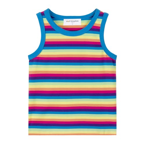 Image of Mud Kingdom Boys Girls T-Shirts Rainbow Stripe Cotton Unisex Top