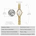 Imagen de BERNY Reloj de Oro para Mujer Vintage Reloj de Cuarzo para Mujer 3ATM Impermeable Moda Reloj de Lujo para Mujer Idear Regalo para Chica