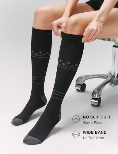 Image of FITRELL 3 Pairs Compression Socks for Women and Men 20-30mmHg-Circulation Support Socks
