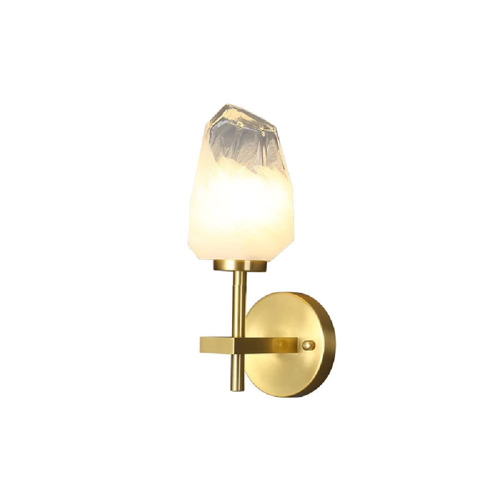SXSCARKX Creative Design Glass Wall Lights G9 Light Source Modern Simplicity Sconces Brass lamp Indoor Decorated Bedside/Study/Dining Room Lantern