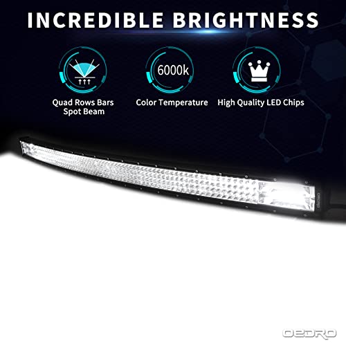 Image of OEDRO 42 Inch Curved LED Light Bar 1128W Quad-Row Spot Flood Combo