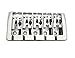Guyker 5 String Bass Bridge with Locking Zinc Saddles – Dual Load Type A Bridges String Space 19mm Replacement for Jazz Bass or Precision Electric Instruments (Chrome)