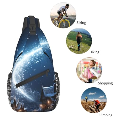 Bolso cruzado unisex negro para viaje y senderismo miniatura 5