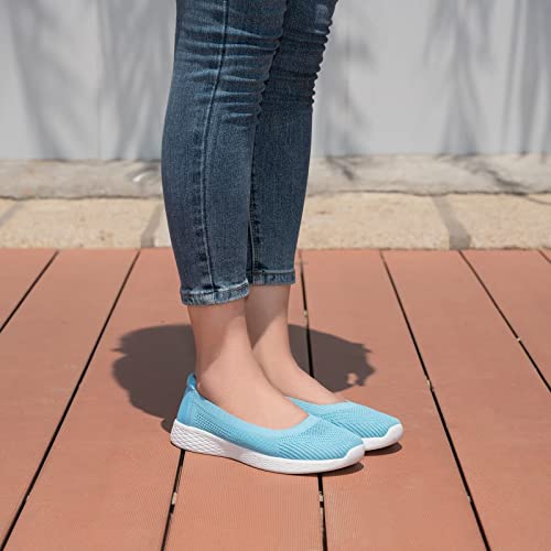 Image of TIOSEBON Women's Comfortable Loafer Flat Foam Mesh Slip-On Walking Shoes