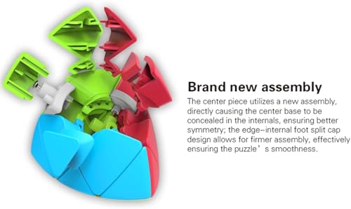 Image of M-Alive Qiyi Rubik Cube Puzzle Toy Game 3D Speed Cube, Stickerless Kids Puzzle Cube, Smooth Turning ABS Brain Teaser Toy for Kids and Adults (Qiyi MasterMorphix)