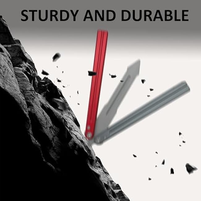 Finger Flip Tool,Adopting aluminum alloy material and bushing design,Sturdy and lightweight, Excellent balance,Great for Beginners (Red)