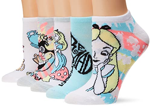 Calcetines Disney mujer Alicia en el País de las Maravillas calcetines cortos invisibles 5 pares