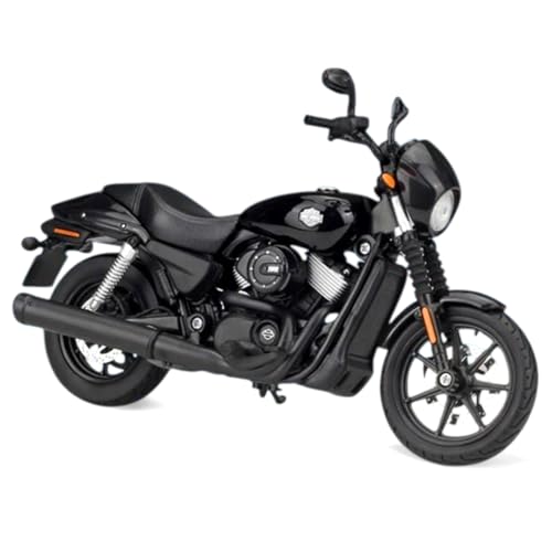 Maisto Harley-Davidson Street 750 ´15: Motorradmodell 1:12, mit Lenkung, beweglichem Ständer und frei rollenden Rädern, 17 cm, schwarz (532333)