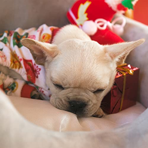 Image of CuteBone Small Dogs Christmas Outfit Soft Puppy Onesies Pjs Dog Pajamas Pet Coat Cat Apparel Comfy Doggie Jumpsuit Bodysuit for All Seasons