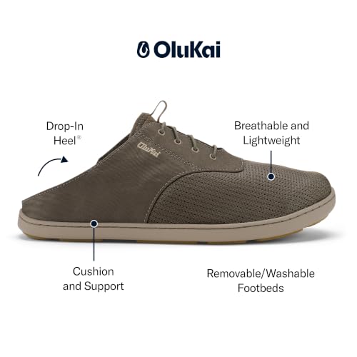 Image of OluKai Nohea Moku Men's No Tie Boat Shoes, Breathable & Quick Dry Mesh, Effortless Design & Barefoot Wearability, All-Day Comfort & Support