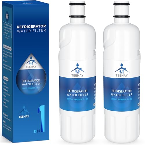 TEEHAY W10413645A Water Filter 2 Replacement, Compatible with EveryDrop Filter 2, Whirlpool EDR2RXD1, WHR2RXD1, Whirlpool WRF757SDHV, WRF767SDHZ, WRF767SDHV, WRFC9636RZ, 2 Pack