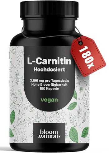 L-Carnitin Kapseln Hochdosiert 3196mg - 180 Kapseln - Komplex aus L-Carnitin-Tartrat, Acetyl - vegan aus Deutschland Laborgeprüft L-Carnitin Kapseln Hochdosiert 3196mg - 180 Kapseln - Komplex aus L-Carnitin-Tartrat, Acetyl - vegan aus Deutschland Laborgeprüft
