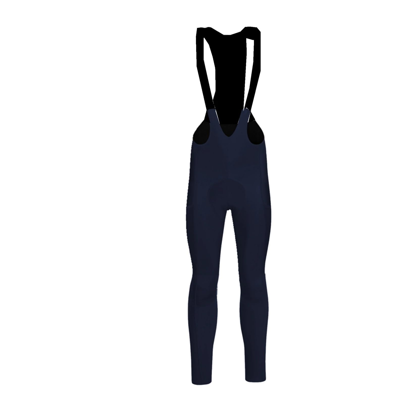 Culote Con Tirantes 2 bolsillos de lana térmica de invierno for hombre, pantalones largos con pechera for ciclismo, mallas, almohadilla cálida, pantalones con pechera for ciclismo(Dark Blue,XXXL)