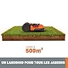 WORX Landroid Plus WR165E Robot Tondeuse Connecté e t Intelligent, 500 m² Surf.Max 600 m², Installation Facile, Configurable, Pente 35%, détecteur de Pluie, Coupe près des Bordures, Tonte Rapide