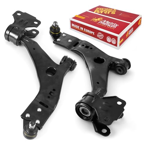 Metrix Premium Chassis Parts - Front Left & Right Lower Control Arm w Ball Joint & Bushing Assembly Kit Fits 2013-2019 Ford Escape 2016-2018 Focus AWD Replacement RK622136 RK622161 Made in Europe