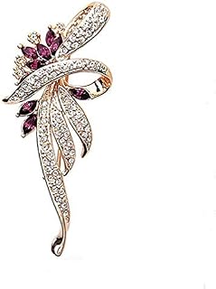 Brooch Vintage Elegant Unique Pearl Brooches Flower Ribbon Brooch Corsage Austrian Crystal Brooch Badge Pin Wedding for Women