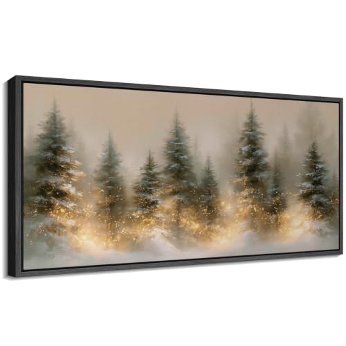 Image of MUDECOR Extra Large Framed Canvas Print Wall Art Pine Art for Living Room