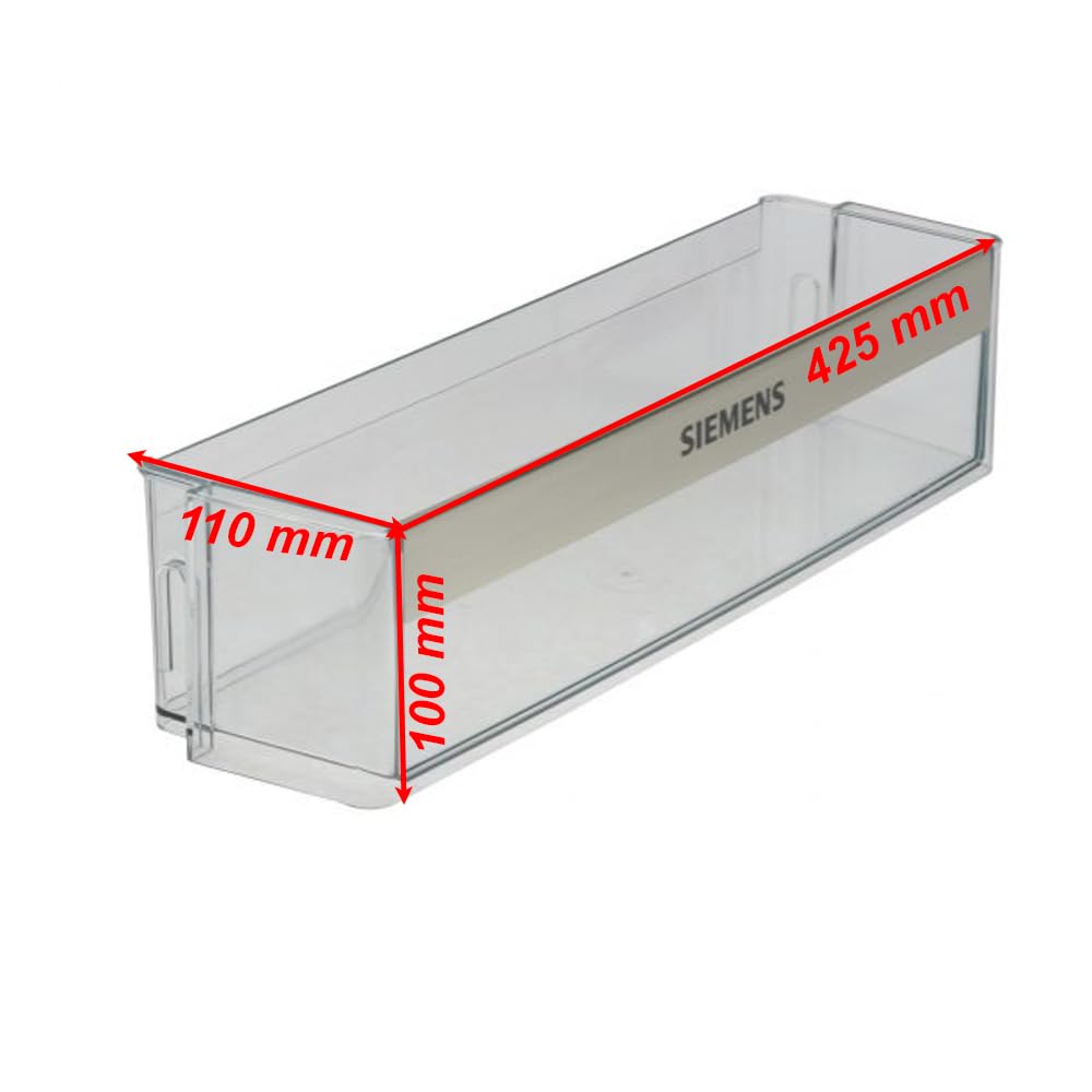 Balconcino Porta Bottiglie Scaffale Frigo 425 x 110 x 100 mm Per Frigorifero Congelatore Compatibile con Bosch per Modelli: KI2 KI3 Ed Ulteriori
