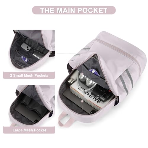 coofay Gym Backpack For Women Waterproof Backpack With Shoe Compartment Lightweight Travel Backpack Workout Sports Backpacks Large Gym Bag