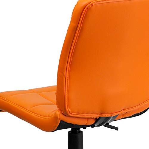 Flash Furniture Clayton Mid-Back Orange Quilted Vinyl Swivel Task Office Chair #TOP6