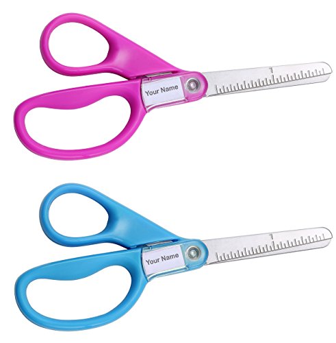 Stanley 5" Kids Scissors, Blunt Tip, Safety, Comfortable, For Left and Right Handed Use, For Office School Student Crafts, Assorted Colors, 2 Pack 2 414gsiJhEVL