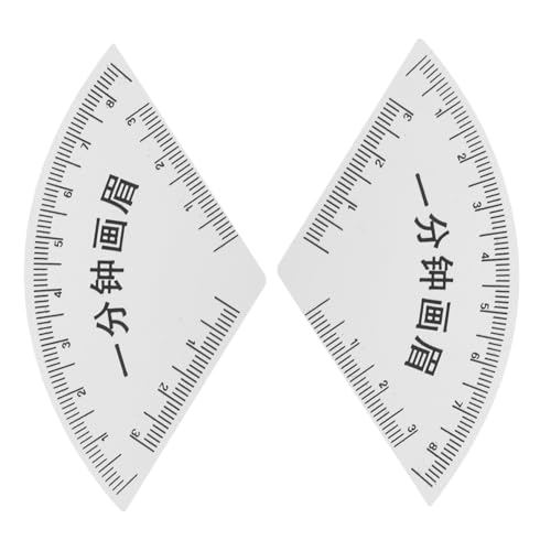 NOLITOY 2個画眉補助尺 製 耐久軽量 眉形ガイド 定規 精密対称設計 初心者対応 メイクアップ用 眉マッピングツール 自宅でプロ品質の仕上がり