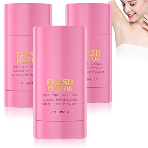 Desodorante Frutal Sin Aluminio Para Mujer,desodorante Natural Con Aroma A Algodón De Azúcar Y Papaya, Desodorante Corporal En Barra Sólida Para Mujer (3 unidades)