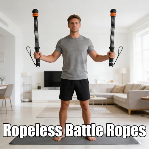Corde de combat poids réglables et équipement musculation bras tronc sans fil - 5