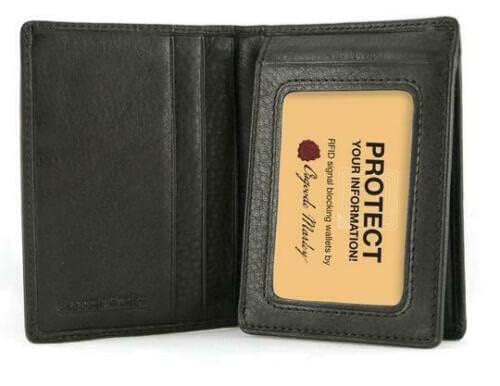 RFID Flipfold Mens Leather Wallet - Black2