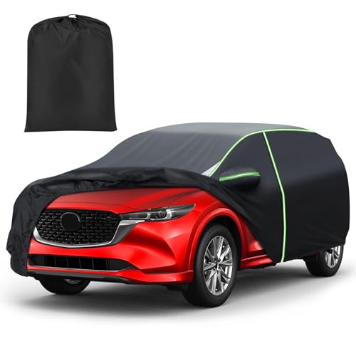 Image of Mixsuper Liner Car Cover for Mazda CX-5 2013-2026 / Mazda CX-50 2023-2026, 7 Layers Full Car Cover All Weather Car Covers for CX5 CX50, Waterproof Outdoor Cover with Zipper Door Reflective Strips