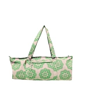 Yoga Mat Bag – Cotton Fabric with Mandala Pattern Printed Luxurious Yoga Mat Bag, Perfect for Yoga and Pilates | Size…