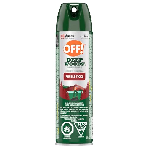 OFF! Deep Woods Tick & Mosquito Repellent Spray, Extended 25% DEET Bug Protection, Outdoor Insect Repellent for Camping Fishing Hiking, Deer Flies Spray, Fragrance-Free, 225g image 2