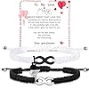Pulseras de regalo para parejas, pulseras a juego, pulseras de cuerda ajustables para parejas, Navidad, aniversario, San Valentín, regalos para él, su novio, novia, amantes, esposo y