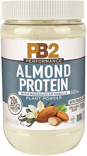 PB2 Performance Almond Protein Powder with Madagascar Vanilla – [1 lb/16 oz Jar]