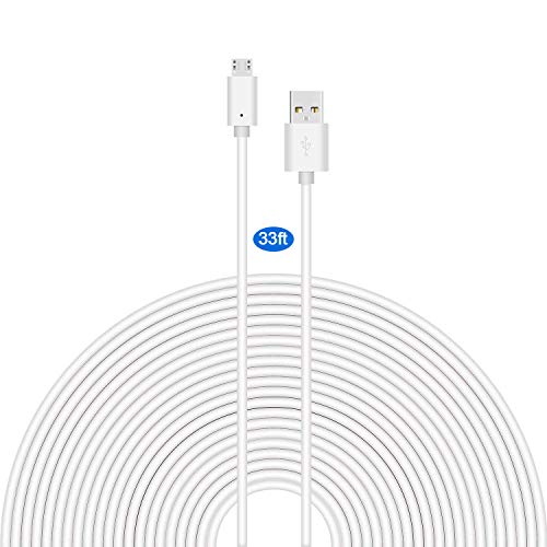 Veanic 33Ft Security Camera Power Extension Cable Charging Cord Compatible with Wyze Cam/Wyze