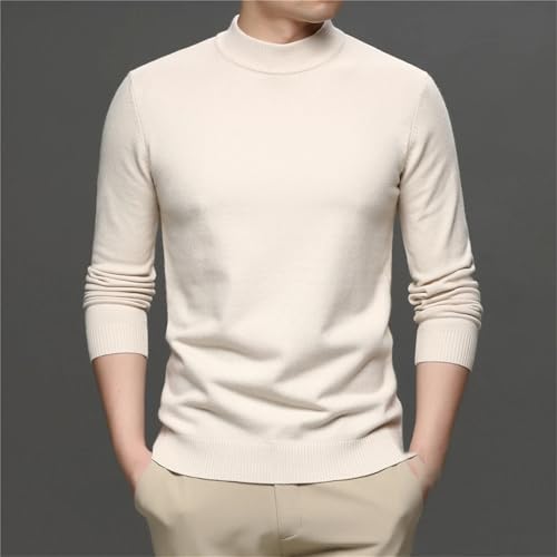 Men Thick Warm Mock Neck Pullover Sweater Solid Slim Fit Long Sleeve Knit Casual Tops3