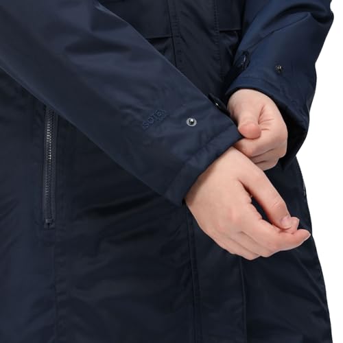 Regatta Womens Lexis Waterproof Fur Trimmed Parka Jacket - Navy - 10 - Image 6