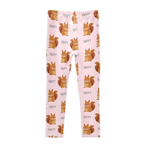 Cute Squirrel Happy Girls Leggings Athletic Pants Tights Stretch Bottom2