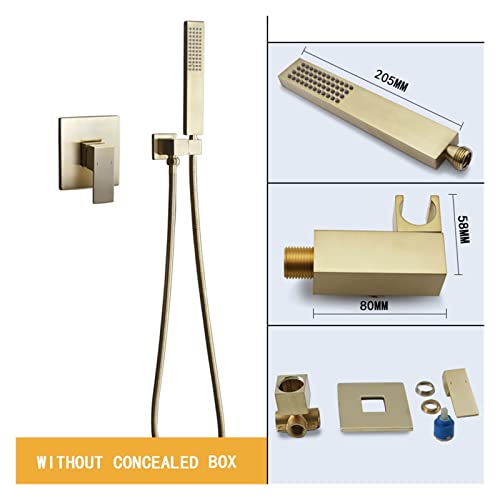 Support douchette laiton chrome poli connecteur mural carré fixe - 6