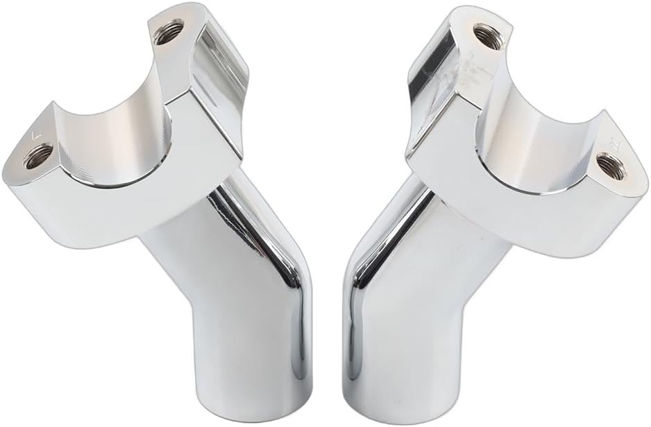 Cnonee1 Pullback Handlebar 3 1/2" Clamp Risers CNC Chrome Motorbike for Harley Dyna for Street bob for Softail for Sportster