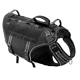 Sin Tirón De Arnés De Mascotas Táctico Militar Chaleco De Trabajo Ajustable Acampando Senderismo De Entrenamiento De Entrenamiento De Senderismo Chaleco Adecuado para Bulldog Francés Pastor Alemá