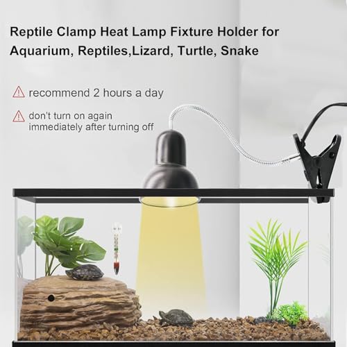 Pssopp Soporte Ajustable para Lámpara de Reptiles, Clip Flexible para Lámparas de Calor y Luz Solar, Compatible con Hábitat de Mascotas, Versión UE