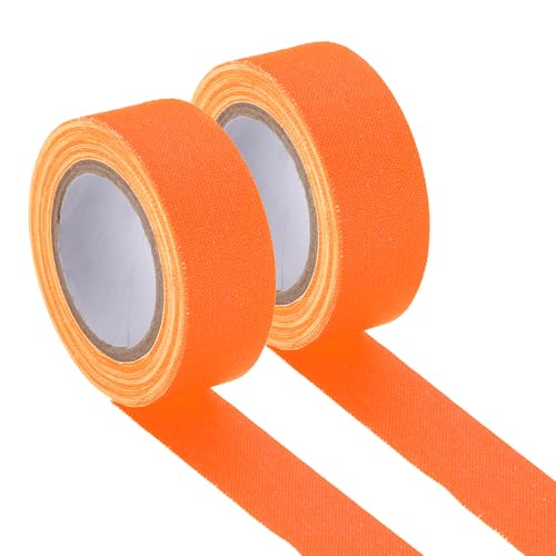 Image of PATIKIL Neon Gaffer Cloth Tape, 0.8 Inch x 32.8 Feet Colored Cotton Glow Tape Markers Fluorescent Blacklight Glow in The Dark Reflect Tape Stickers for Party Decorations, Orange