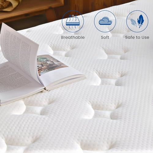 Image of Twin Mattress 12 inch, Multi Layer Comfort Foam and Coil for Back Support | Medium Firm Hotel Collection Hybrid Sleep System for Deep Relaxation, Breathable Bed Mattresses in a Box Twin Size