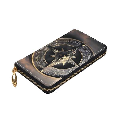 Magical Design Norse Runes Compass Women's Wallet Large Capacity Credit Card Holder Zip Phone Clutch Ladies Travel Purse3