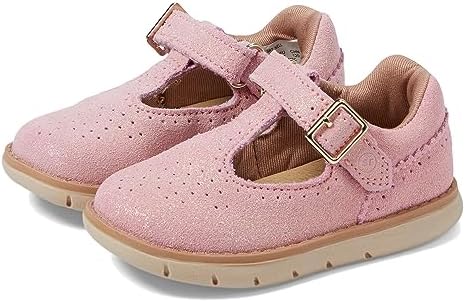 Stride Rite SRT Nell Mary Jane Flat, Blush Shimmer, 10 Wide US Unisex Little_Kid | Image 3