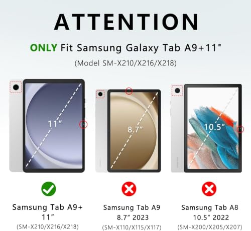 Image of TGK Leather Flip Stand Case Cover for Samsung Galaxy Tab A9 Plus 11 inch (Grey)