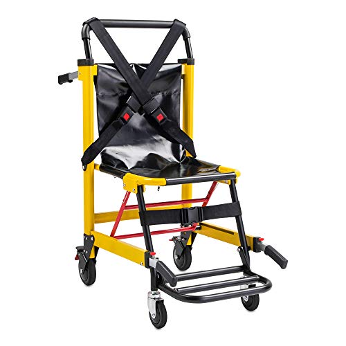 LINE2design EMS Stair Chair 70002-Y Medical Emergency Patient Transfer - 4 Wheel Deluxe