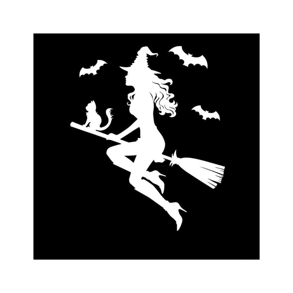 Creative Stickers Witch for Car Products Stylish Personality PVC Waterproof Decals(White,25CM)