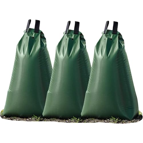 UNIGARDIA Baumbewässerungssack 75 L (3 Stück) - Verbinden Sie mehrere Bewässerungsbeutel miteinander - Bewässerungssack mit Schutzetikett - Baumbeutel aus robustem und UV-beständigem PVC